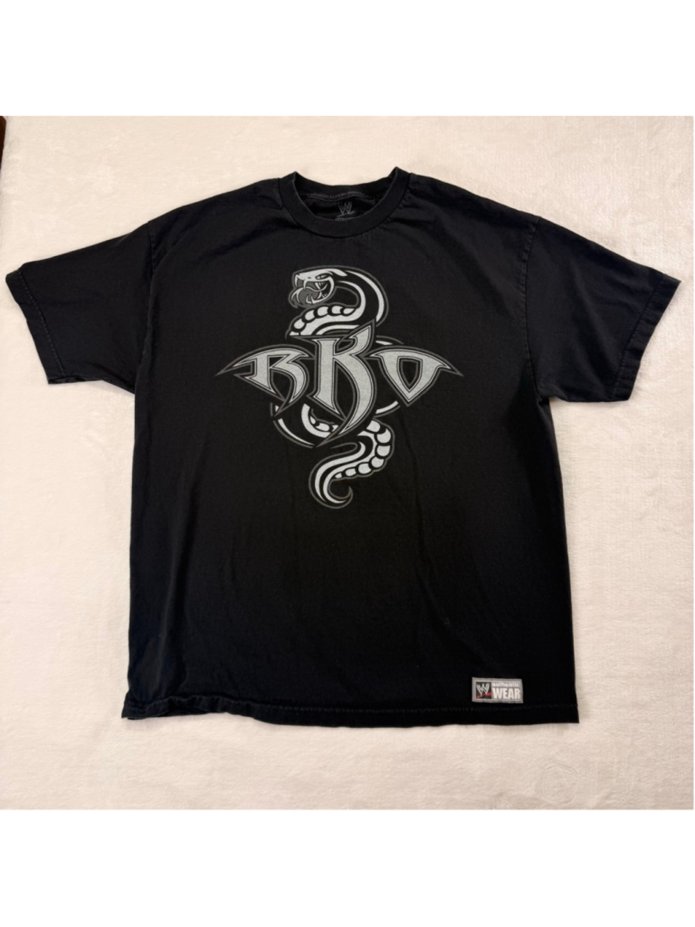 Men's WWE Black RKO Snake Graphic Short Sleeve Tee Authentic Wear XL